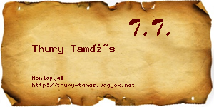 Thury Tamás névjegykártya